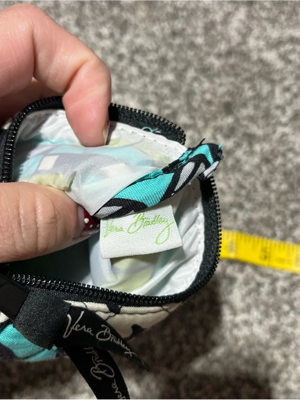 Vera Bradley Lined Coin Purse Zipper Pouch 5" x 4" - Picture 5 of 5
